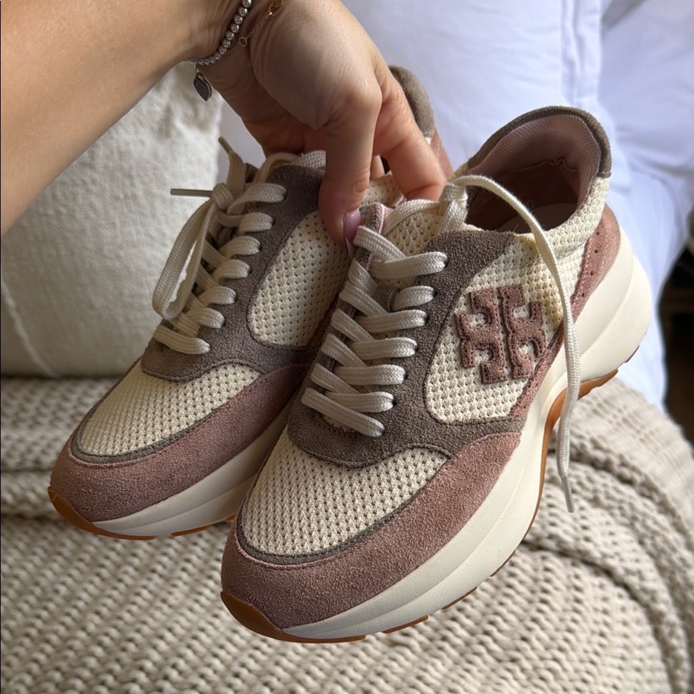 Tory Burch Cream and Brown Women's Sneakers
